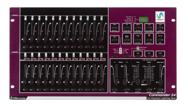 Console lumière 12/24 dmx starway commander